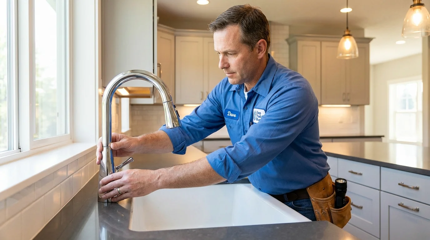 Kitchen faucet installation by Johns Plumbing LLC in Cedar Hill
